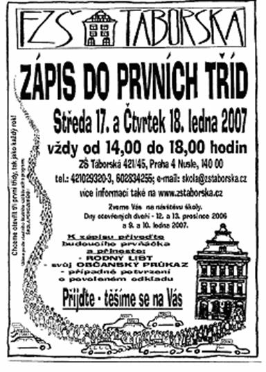 Leták - zápis